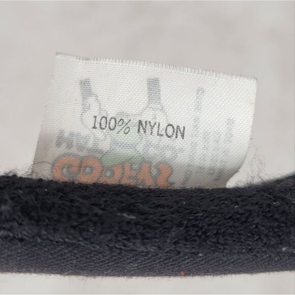 Walt Disney World Vintage Nylon Black Sun Visor Hat Colorful Embroidery - Picture 13 of 13